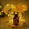 10 Pck Wine Bottle Lights with Candle Flame, 10 Pack 20 LED Flameless Cork String Light Battery Operated Copper Wire Mini Fairy Starry Lights for Party Wedding Christmas Halloween
